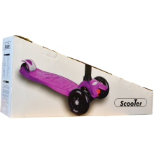                             Dětská tříkolová koloběžka svítící - růžová                        