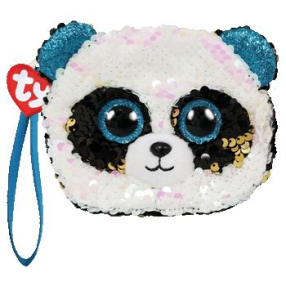 TY Fashion Sequins Peněženka s otočnými flitry - panda