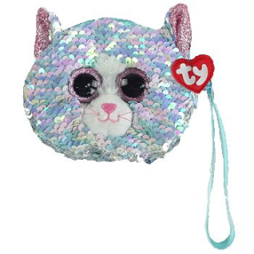TY Fashion Sequins Peněženka s otočnými flitry - kočka