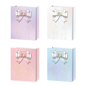 Dárková taška L - Pastel s mašlí