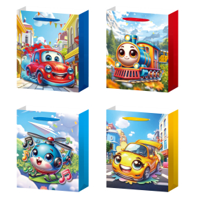 Dárková taška L - Veselé dopravní prostředky